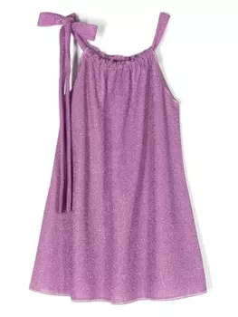 Oseree платье А-силуэта с люрексом, фиолетовый