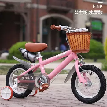 Ослепительный британский детский велосипед для мальчиков и девочек, 12-дюймовый детский велосипед в стиле ретро, спортивный розовый + чайник XUANJING