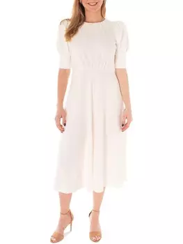 Османское женское длинное платье макси в рубчик MAISON TARA, слоновая кость