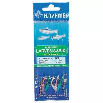 Оснастки Flashmer Larves Sabiki, разноцветный