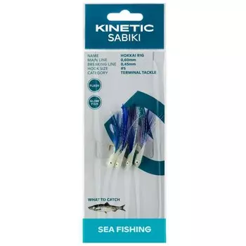 Оснастки Kinetic Sabiki Hokkai, прозрачный