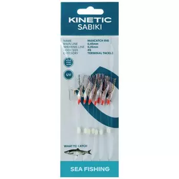 Оснастки Kinetic Sabiki MaxCatch, разноцветный