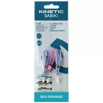 Оснастки Kinetic Sabiki Octopus, прозрачный
