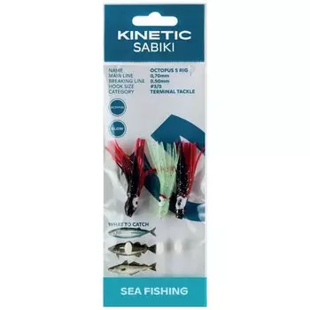 Оснастки Kinetic Sabiki Octopus, прозрачный