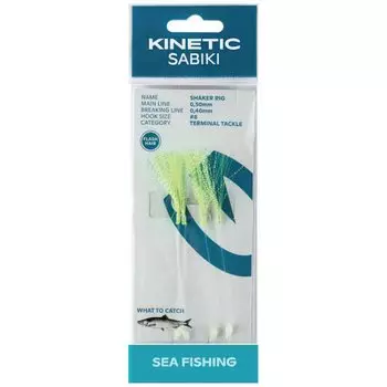 Оснастки Kinetic Sabiki Shaker, прозрачный