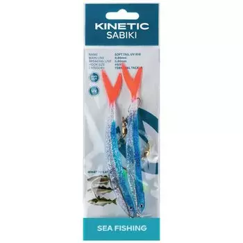 Оснастки Kinetic Sabiki Soft Tail UV, прозрачный