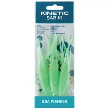 Оснастки Kinetic Sabiki Squido Bull, прозрачный