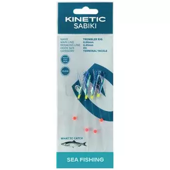 Оснастки Kinetic Sabiki Trembler, прозрачный