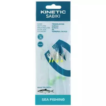 Оснастки Kinetic Sabiki Trembler, прозрачный