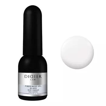 Основа для гель-лака с частицами стекловолокна fiber base gel Didier Lab, цвет glass, 10 мл