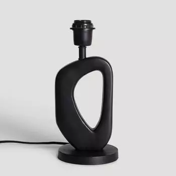 Основание для настольной лампы дерево Cave ILUZZIA Black, черный