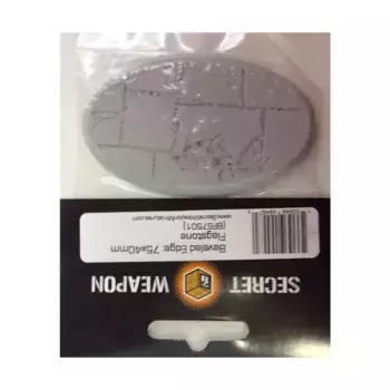 Основание со скошенной кромкой 75x40 мм — плитняк, Miniature Bases - Flagstone