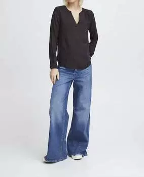 Основная блузка черного цвета ICHI