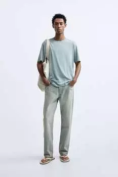 Основная легкая футболка ZARA, синий