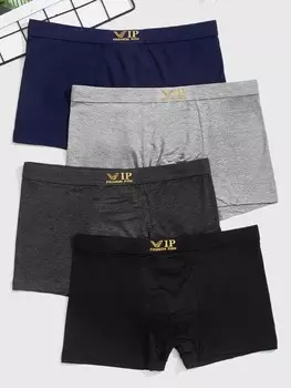 Основы нижнего белья и одежды для сна Мужское нижнее белье-боксеры Вокруг талии 4 буквы Manfinity, мультиколор