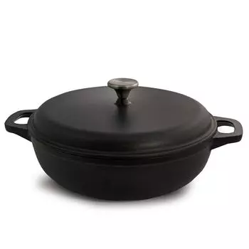 Osoltus "Кастрюля чугунная фермерская osoltus с крышкой 30см темно-серая"