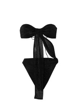 Osree купальник с вырезами и люрексом, черный