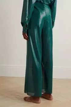 OSREE широкие брюки Disco в горох с эффектом металлик и стрейч-сеткой