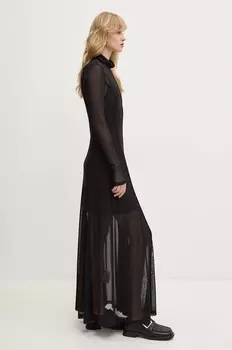 Остаться платье Maxi Mesh Dress Remain, черный