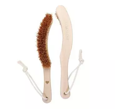 Острая щетка на ручке для расчесывания тела - Lullalove Coconut