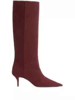 Остроносые замшевые сапоги Fabiana Filippi, красный