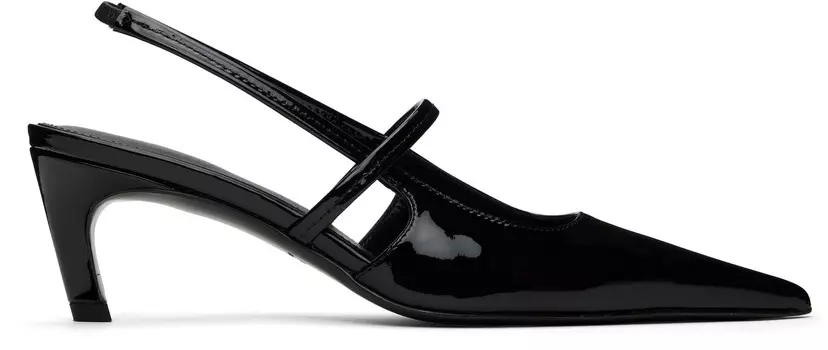 Острые лакированные каблуки-ботинки TOTEME