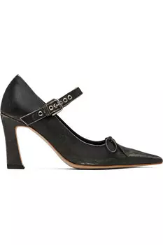 Острые туфли на пряжке Open Yy, цвет charcoal