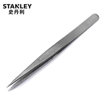 Острый пинцет Stanley, утолщенный пинцет из нержавеющей стали 125 мм, ручной работы, зажим для тонкой резьбы своими руками, 94-511-23