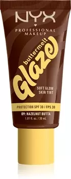 Осветляющая и тонизирующая жидкость spf 30 NYX Professional Makeup Buttermelt Glaze, 09 Hazelnut Butta 30 ml