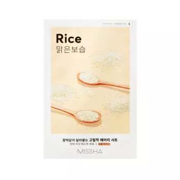 Осветляющая маска для лица, 19 г Missha Airy fit rice