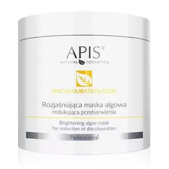 Осветляющая маска из водорослей, осветляющая маска из водорослей, уменьшающая обесцвечивание, 200 г Apis Discolouration-stop, APIS Professional