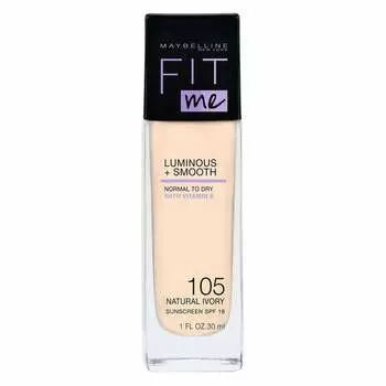 Осветляющая основа для лица 105 Natural Ivory, SPF 18, 30 мл Maybelline, Fit Me Luminous+Smooth Foundation