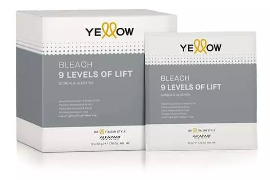Осветляющая пудра до 9 тонов - Саше, 50г Yellow Beaching, Brightener, Alfaparf
