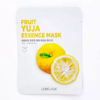 Осветляющая тканевая маска с экстрактом фруктов Yuja Lebelage