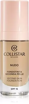 Осветляющая увлажняющая основа с разглаживающим эффектом Collistar NUDO Second Skin Foundation SPF 15, 2G Beige Dorato 30 ml