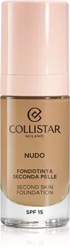 Осветляющая увлажняющая основа с разглаживающим эффектом Collistar NUDO Second Skin Foundation SPF 15, 3G Naturale Dorato 30 ml