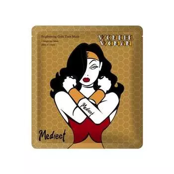 Осветляющая золотая маска для лица, 1 шт. Ecocera, Mediect Wonder Woman