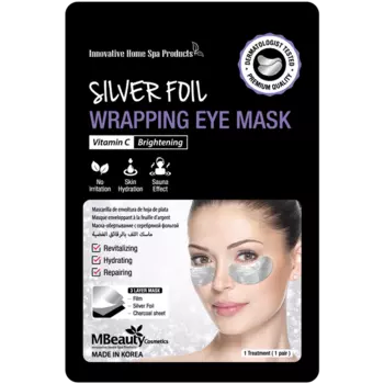 Осветляющие патчи для глаз на серебряной фольге с витамином С, 12 мл Mbeauty Silver foil