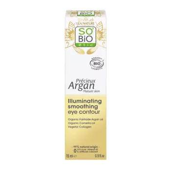 Осветляющий и разглаживающий крем для век для зрелой кожи, 15 мл So'Bio Etic Precieux argan