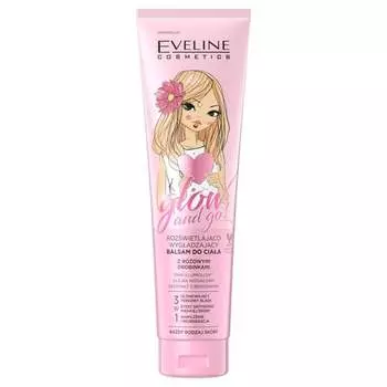 Осветляющий и разглаживающий лосьон для тела с розовыми частицами 150мл Eveline Cosmetics, Glow and Go!