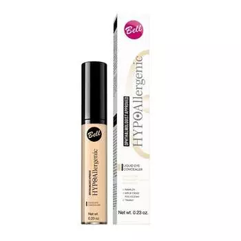 Осветляющий консилер под глазами 02, 6,5 г Bell, HypoAllergenic Liquid Eye Concealer