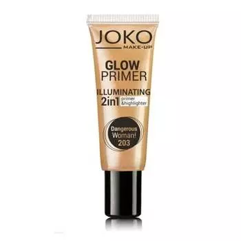 Осветляющий крем-база и хайлайтер 203 Dangerous Woman, 2в1, 25 мл Joko, Make-Up Glow Primer