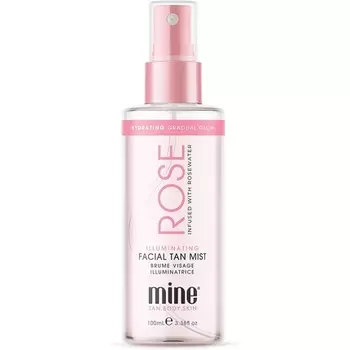 Осветляющий спрей для загара для лица Rose 100 мл розовой воды, Minetan Body.Skin