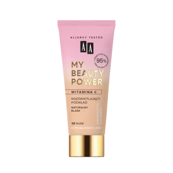 Осветляющий тональный крем для лица 02 нюдовый Aa My Beauty Power, 30 мл