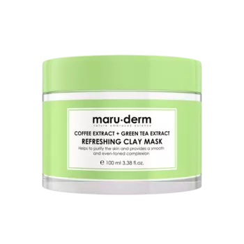 Освежающая глиняная маска с экстрактом кофе и зеленого чая для лица, 100 мл Maru.Derm
