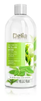 Освежающая очищающая мицеллярная вода Delia Cosmetics Micellar Water Green Tea