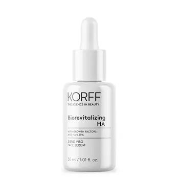 Освежающая сыворотка для лица biorevitalizing ha face serum Korff, 30 мл