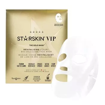 Освежающая золотая маска для лица the gold mask revitalizing luxury bio-cellulose face mask Starskin, количество 1 шт.