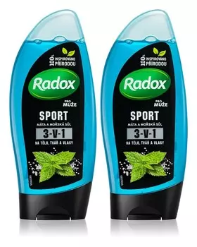 Освежающий гель для душа (удобная упаковка) Radox Sport Mint & Sea Salt