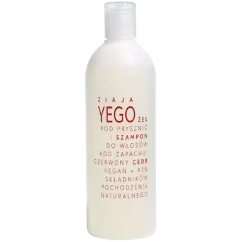 Освежающий и очищающий гель для душа с шампунем в гелевой консистенции, 400 мл Ziaja Yego czerwony cedr